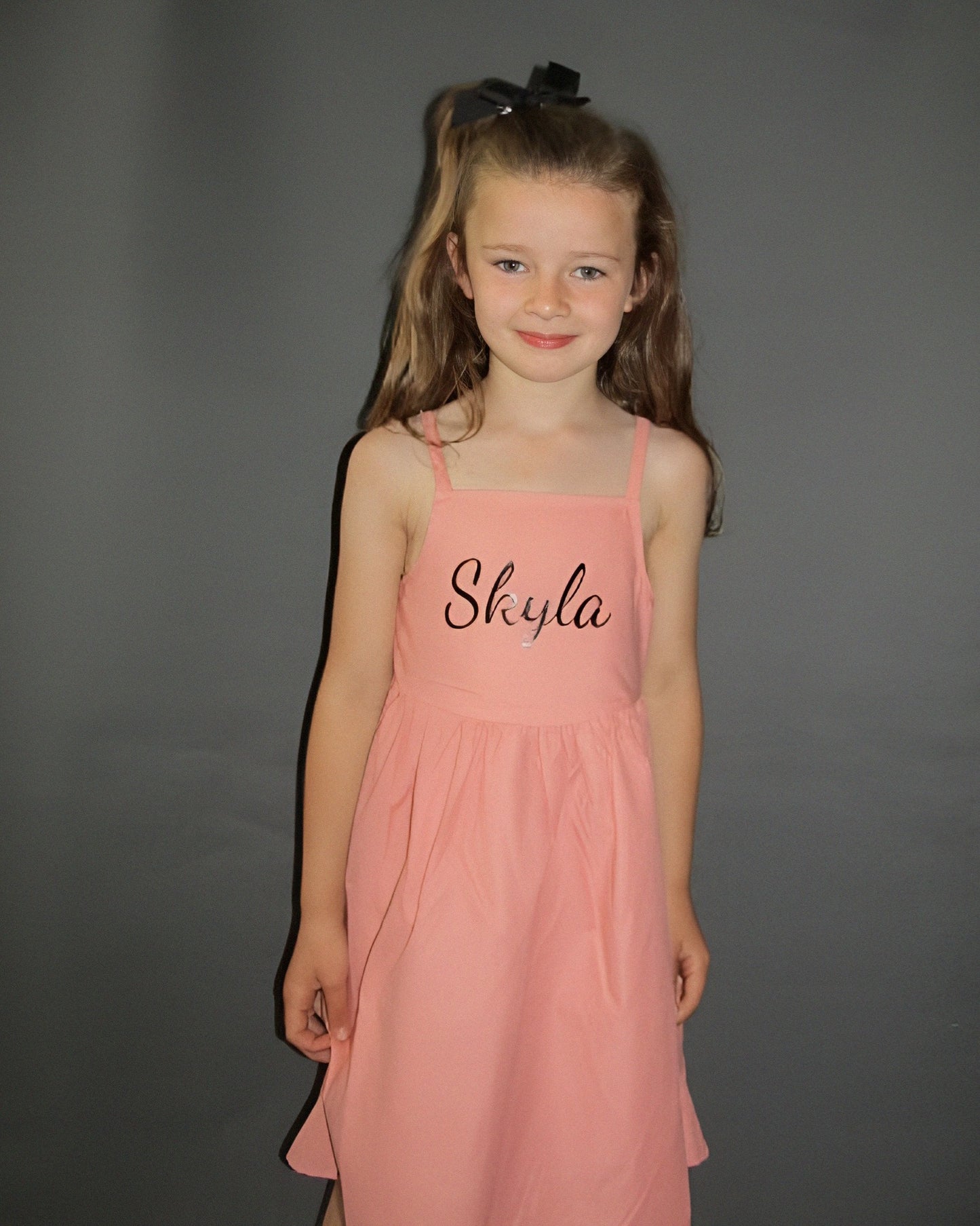 Girls strappy personalised/customised summer dress