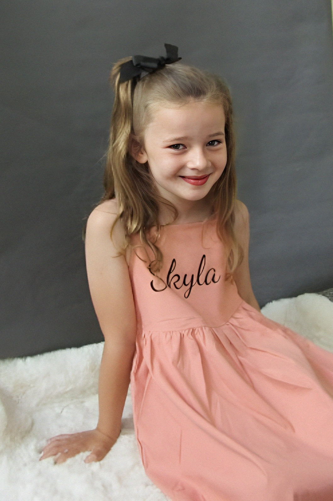 Girls strappy personalised/customised summer dress