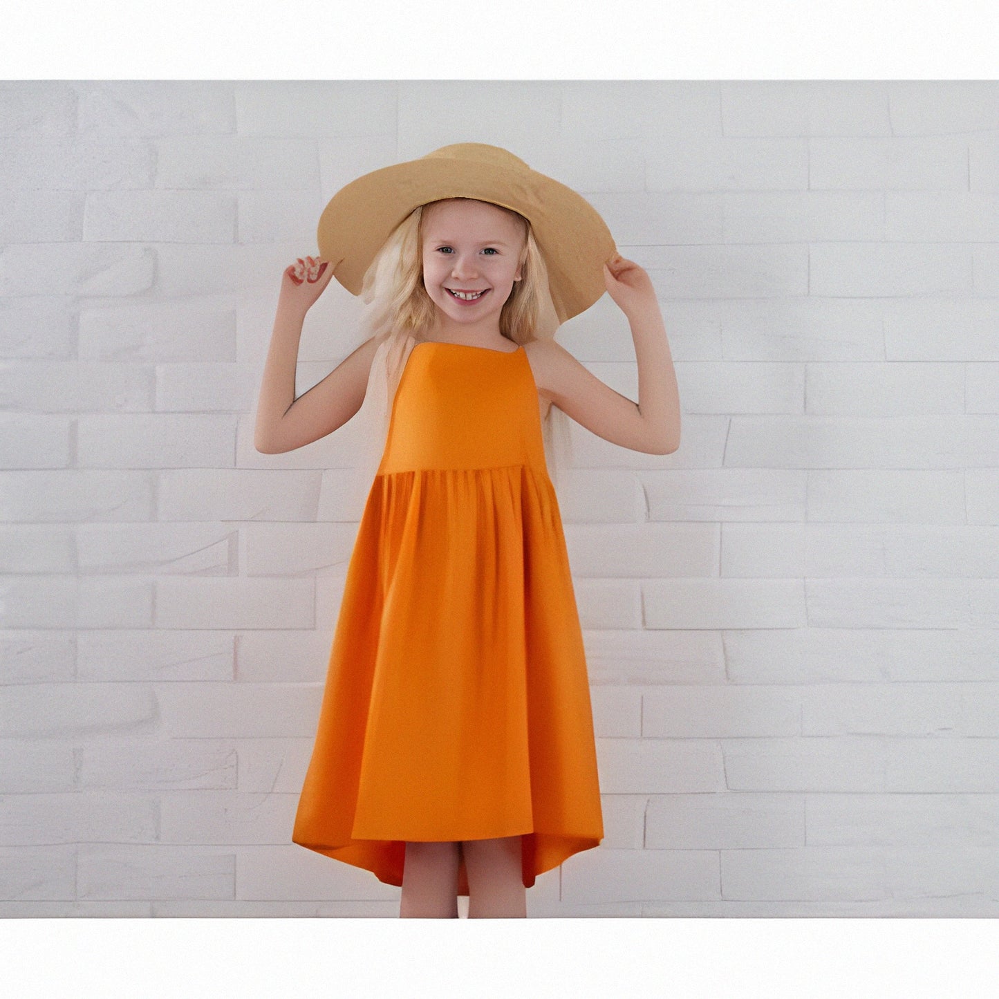 Girls strappy personalised/customised summer dress