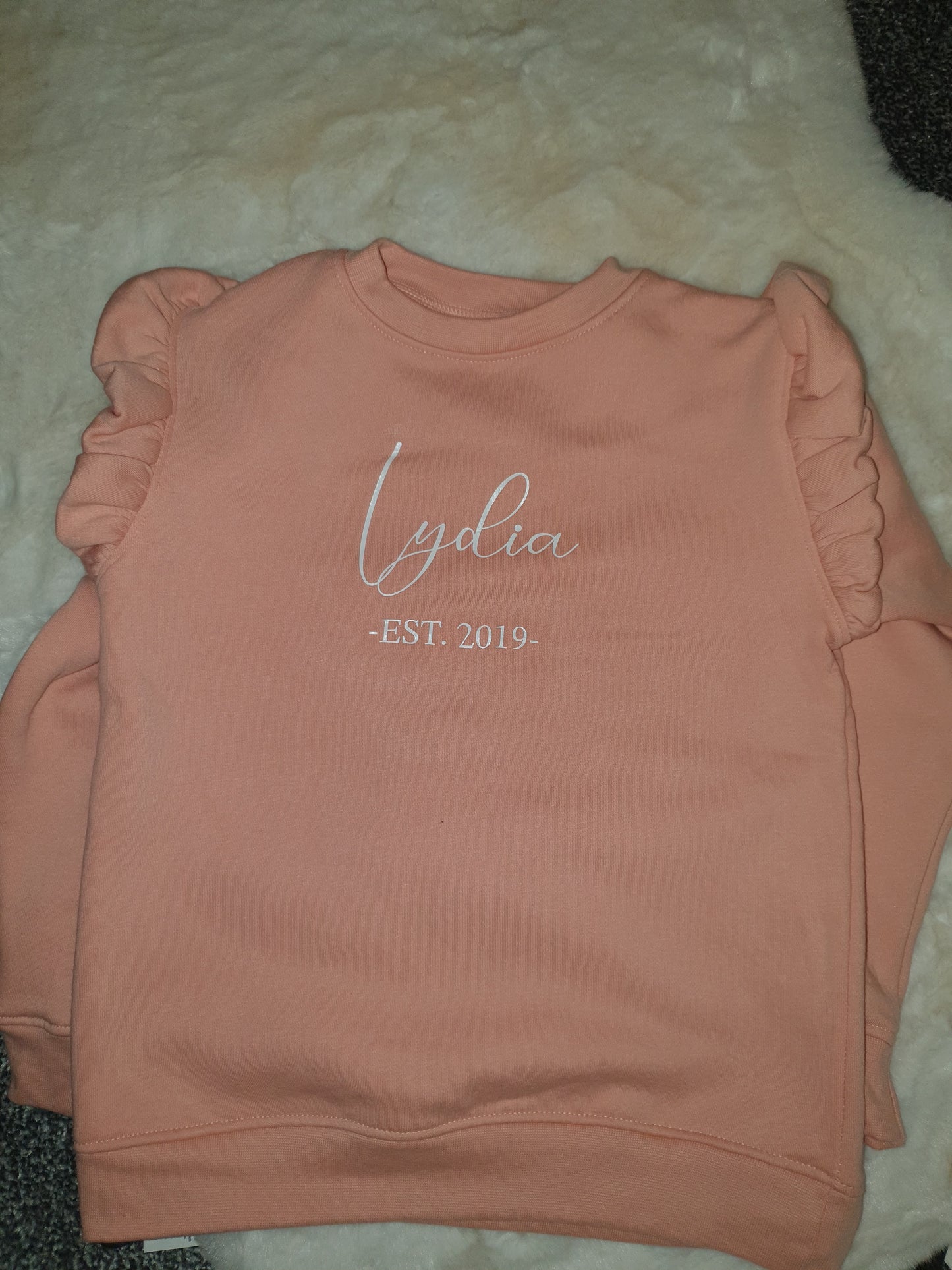 Personalized frill sweatshirt