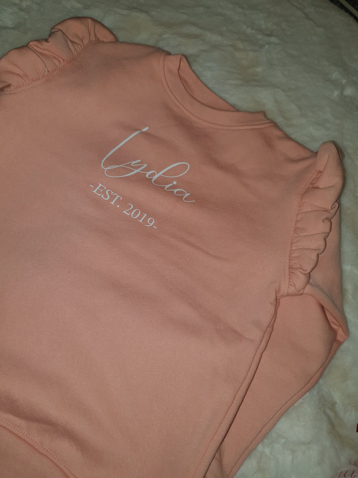 Personalized frill sweatshirt