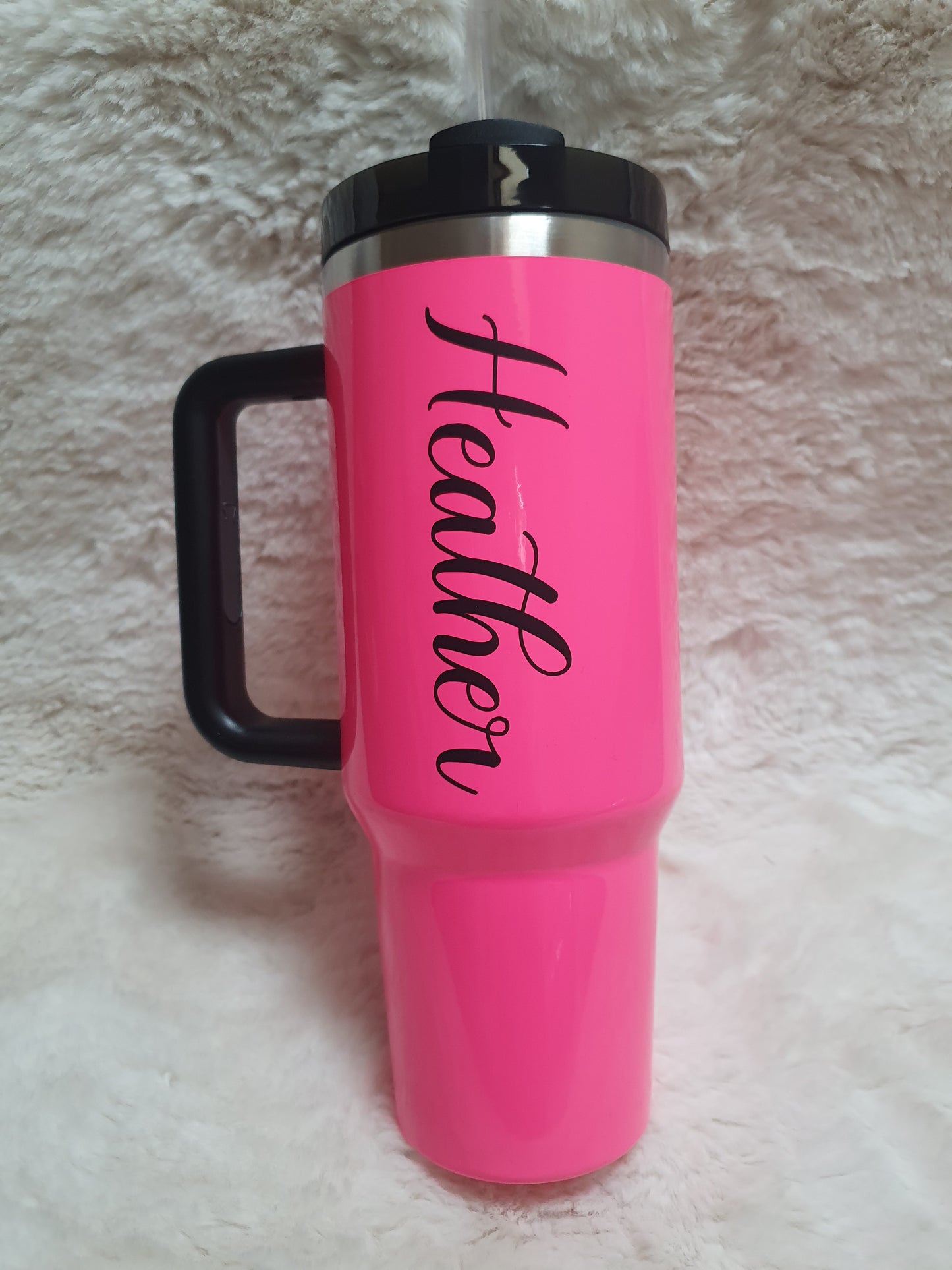Personalised Neon 40oz tumbler stanley dupe