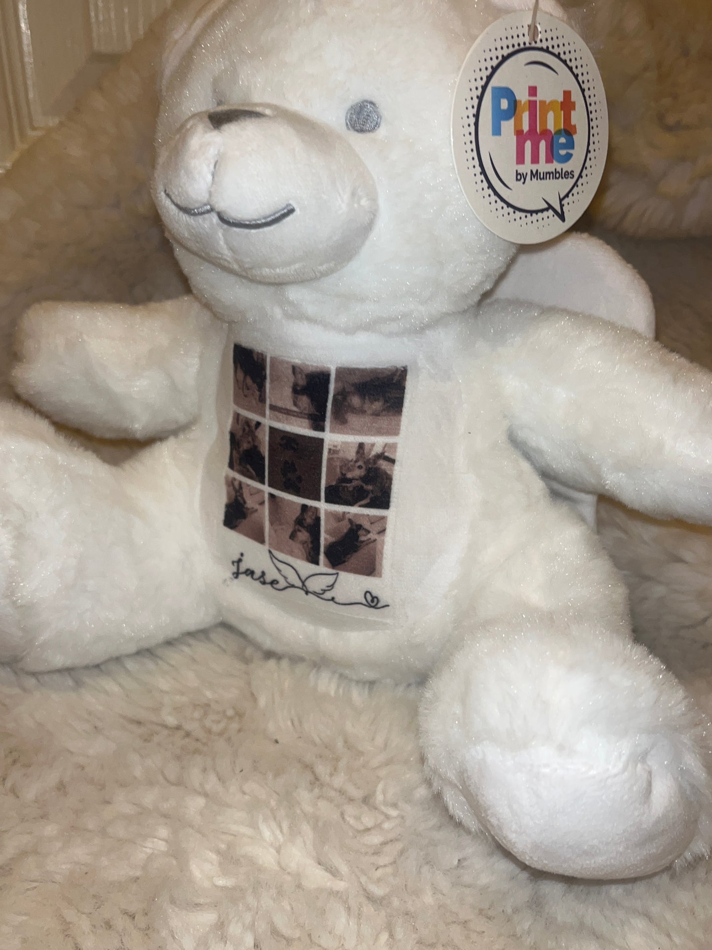 Angel wing remembrance bears- custom photo printed.
