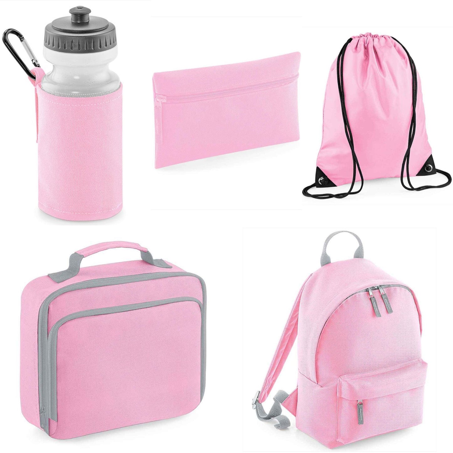 6 piece back to school bag set! Comes with matching personalised/customised with a print of your choice!