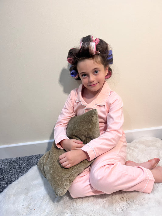 Children’s traditional style pyjamas- personalised front pocket