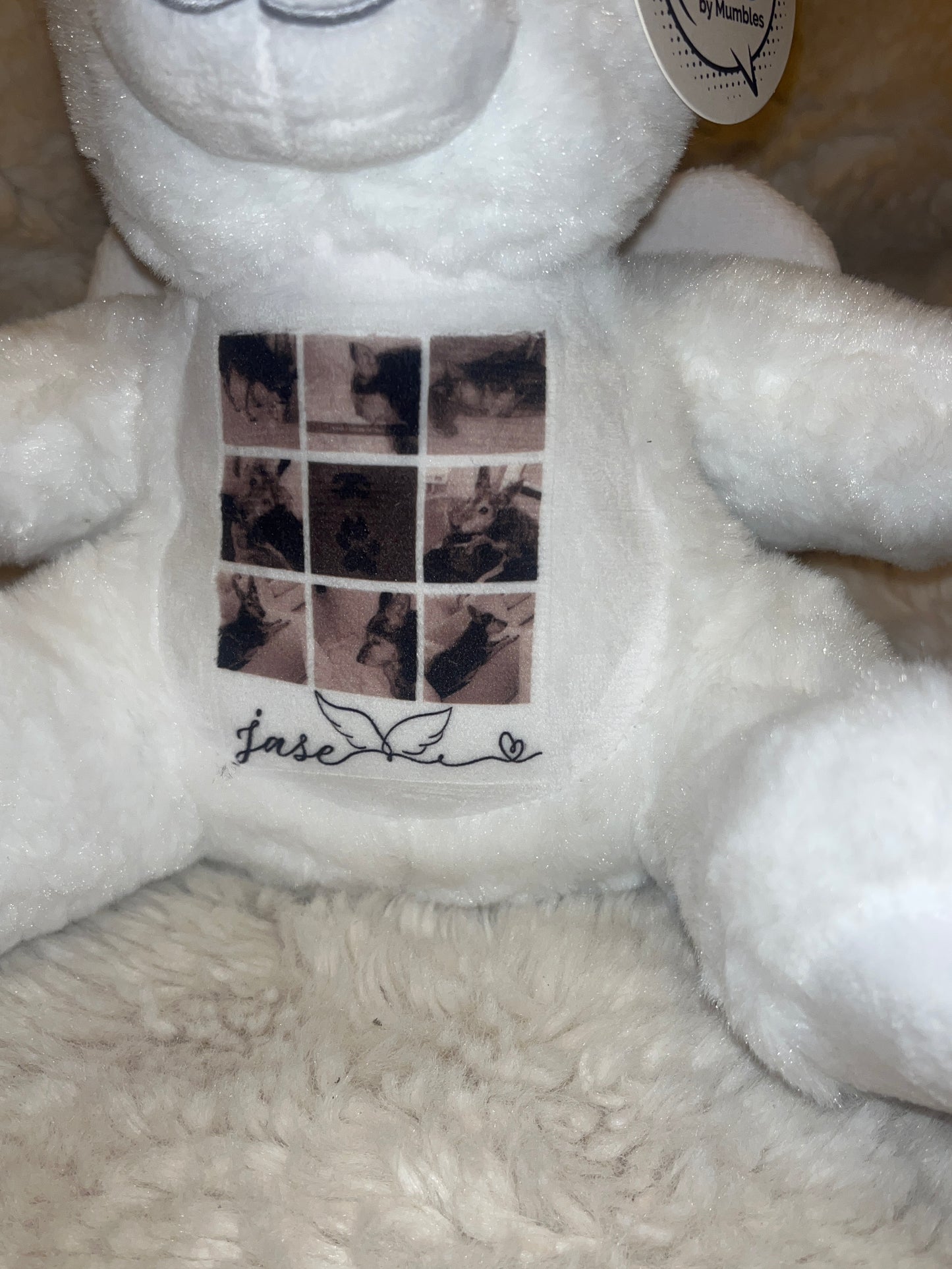 Angel wing remembrance bears- custom photo printed.