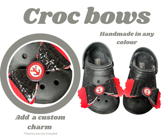 Custom made  croc bows and charms