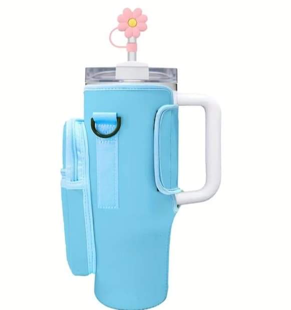 40 oz tumbler bags, with phone case holder and chest strap