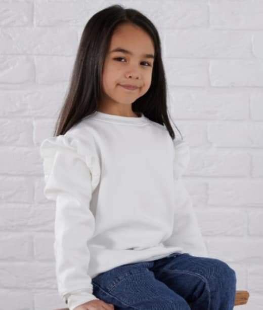 Personalized frill sweatshirt