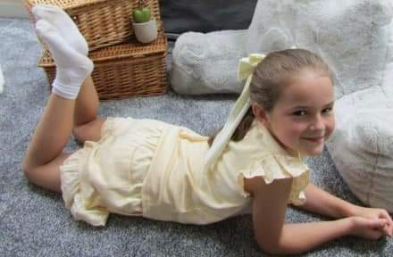 Girls summer Anglaise frill shorts and tee sets