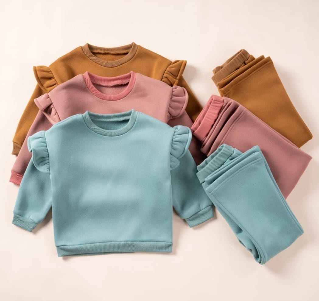 girls frill sleeved lounge wear