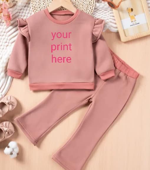 girls frill sleeved lounge wear