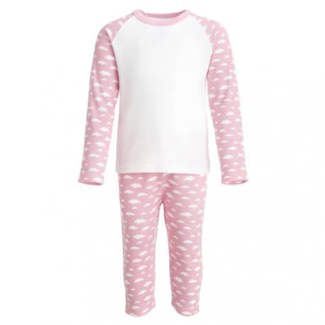 Childrens customised pink cloud pyjamas
